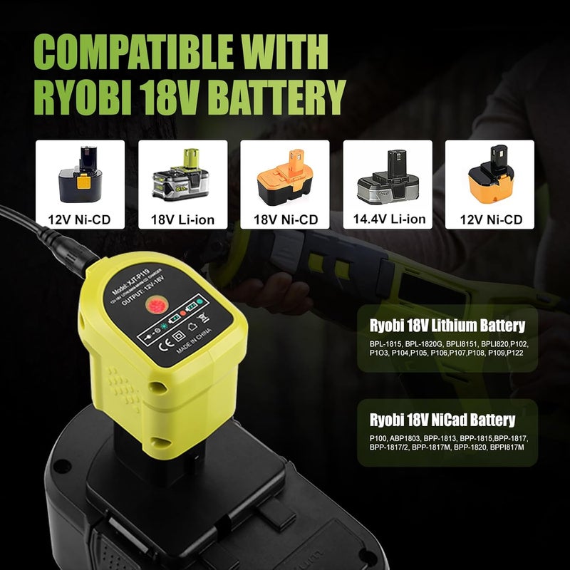 Powilling 2Pack P102 3.5Ah Replacement for Ryobi 18V Battery and P119 Charger Combo Compatible with Ryobi 18 Volt Battery P103 P104 P105 P107 P109 P190 P191 P122 Cordless Tool - Image 4